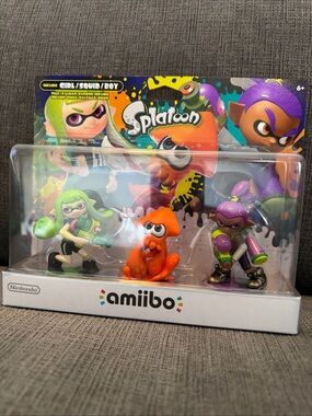 Splatoon Amiibo Alt Colors 3 Pack Inkling Girl Squid Boy (New, Sealed) Wii U/3DS